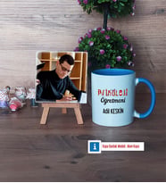 Psikoloji Öğretmeni Fotoğraflı Dekoratif Taş, Kupa Bardak Beyaz Hediye Öğretmenler Günü Hediyesi (Model 4)