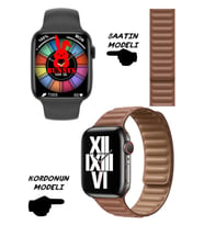 Xiaomi Uyumlu Nfc Özellikli Bt Konuşma Özellikli WATCH 8 Akıllı Saat Deri Krdn (Kahverengi)