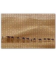 Cakapuzzle Libya Çölünde Deve Kervanı Puzzle Yapboz MDF (Ahşap) (500 Parça)