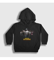 Presmono Unisex Çocuk Beyaz Team Pubg Kapüşonlu Sweatshirt 30727tt (Siyah)
