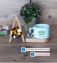Çevre Mühendisi Kupa Bardak Beyaz ve Fotoğraflı Ahşap Anahtarlık Hediye (Model 8)