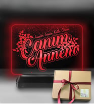 Canım Annem Led Gece Lambası (Kırmızı)