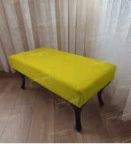 Ayak Ucu Kapı Önü Antre Düz Bench Puf Orta Sehpa Siyah Ayak (100*45) (Sarı)