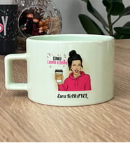 Kişiye Özel çünkü canım kendim Hediye Pastel Fincan arkadaşa hediye (Yeşil)