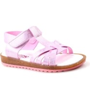 Arzen 4011 Çapraz Bantlı Kız Çocuk Bebe Sandalet Ayakkabı (Siyah-Gri)