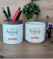 Pedagog Hediye Sepeti Kupa Bardak T Kulplu, Kalemlik Hediyeleri Pedagoga Hediye Tıp Bayramı Hediyesi (Model 6)