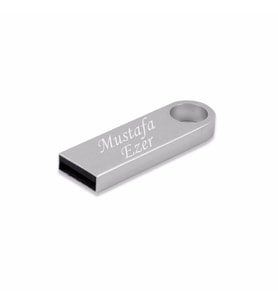 Kişiye Özel Anahtarlık Zincirli Hediyelik Kutulu Usb Flash Bellek 32 Gb (Metal)