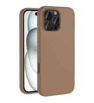 iPhone 16 Pro Kılıf Magsafe Şarj Özellikli Sıvı Teknolojili Silinebilir Sert Kivi Kılıf (Kahverengi)