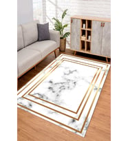 Dijital Kaymaz Taban Yıkanabilir Renkli Salon Halısı Mutfak Halısı Yolluk ND-SD-46 (Gold)