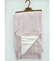 Welsoft Astarlı Triko Battaniye (Pembe)