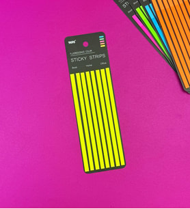 İnce Uzun Şerit Renkli Postit Kitap Ayracı Ayraç Post-it (Sarı)