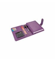Organizer Ajanda Kılıflı A5 Tarihsiz Çizgili 160 Yaprak 14x20 Defterli Ortadan Dilli Rainbow Vegan 17x22 cm (Lila)