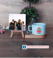 Arkadaşa Hediye Fotoğraflı Dekoratif Taş, Kupa Bardak Beyaz HediyeDoğum Günü Hediyesi (Model 8)