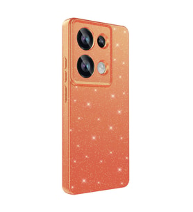 Vendas Xiaomi Redmi Note 13 Pro 4G Kılıf Kamera Korumalı Simli Lüks Zore Koton Kapak (Turuncu)
