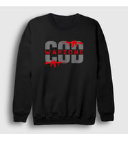 Presmono Unisex Beyaz Oyun Call Of Duty Warzone Sweatshirt 513101tt (Siyah)