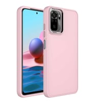 Xiaomi Redmi Note 10 Kılıf Luna Dışı Soft Yumuşak İçi Kadife (Buz Mavisi)