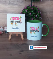 Felsefe Öğretmeni Dekoratif Taş, Kupa Bardak Kırmızı Hediye (Model 13)