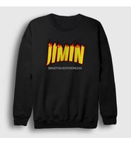 Presmono Unisex Beyaz Thrasher K Pop Jimin Bts Sweatshirt 272428tt (Siyah)