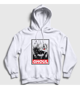 Presmono Unisex Beyaz Ghoul Anime Tokyo Ghoul Kapüşonlu Sweatshirt 136549tt (Beyaz)
