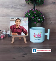 Almanca Öğretmeni Fotoğraflı Dekoratif Taş, Kupa Bardak Beyaz Hediye (Model 12)