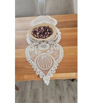 Güpürlü Tül Desenli Renk Renk Runner (Ekru)