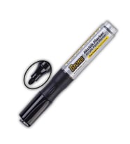 Akrilik Marker Yuvarlak Uç 1 Adet Brons Akrilik Markör Metal Seramik Ahşap Kumaş tuval cam taş (Siyah)