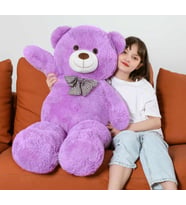 100 cm Peluş Ayı -Sevdiklerinize Özel Hediyelik Peluş Ayıcık, % 100 YERLİ -Premium Kalite (Lila)
