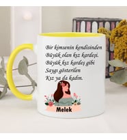 Abla Kelime Anlamlı Kupa (Sarı)