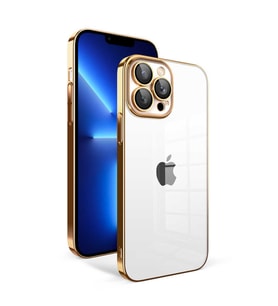 Vendas iPhone 12 Pro Uyumlu (12 Pro) Veve Serisi Parlak Renkli Kenarlı Elektroplated Magic Silikon Kılıf (Gold)