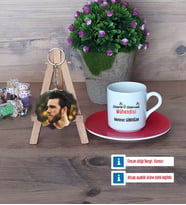 Elektrik Elektronik Mühendisi Türk Kahvesi Fincanı Ahşap Altlıklı ve Fotoğraflı Ahşap Anahtarlık Hediye (Model 3)
