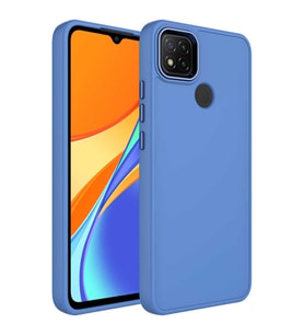 Xiaomi Redmi 9C Kılıf Metal Çerçeve Lansman Silikon Kapak (Leylak)