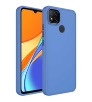 Xiaomi Redmi 9C Kılıf Metal Çerçeve Lansman Silikon Kapak (Leylak)