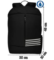 Notebook Bilgisayar 17'' Ped korumalı Laptop Sırt Çantası Su ve sıvı Geçirmez Kumaş (Siyah)