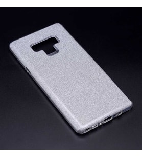 Samsung Galaxy Note 9 Kılıf Simli Parlak Shining Kapak (Gümüş)