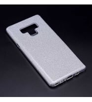 Samsung Galaxy Note 9 Kılıf Simli Parlak Shining Kapak (Gümüş)