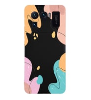 PrintiFy Xiaomi Mi11 Ultra Uyumlu Lansman Kılıf Karışık Renkler Tasarımlı İçi Kadife Kapak (Siyah)