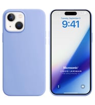 Microsonic Apple iPhone 15 Kılıf Liquid Lansman Silikon Mor (Mavi)