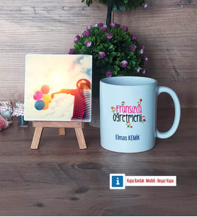 Fransızca Öğretmeni Fotoğraflı Dekoratif Taş, Kupa Bardak Beyaz Hediye (Model 1)