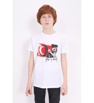 Toontoy Unisex Çocuk Atatürk Baskılı Tişört (Beyaz)