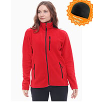 Ghassy Co. Kadın Tam Fermuarlı Polar Ceket 24 Renk (Kırmızı)