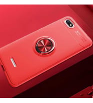 Xiaomi Redmi 6A Kılıf Yüzüklü Magnetli Ravel Case (Kırmızı)