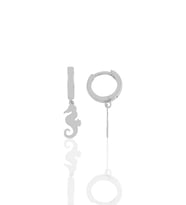 Söğütlü Silver Gümüş  deniz atı küpe (Gümüş)