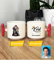Kişiye Özel Karikatürlü Doğum Günü Hediyesi Hediye T Kupa Bardak Babaya Abiye Erkek Sevgiliye Hediye (Pembe)