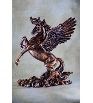 Narçiçeği Özel Tasarım Antik Yunan Pegasus At Heykel Biblo (Bronz)