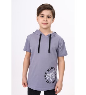Toontoy Erkek Çocuk Baskılı Tişört (Gri)