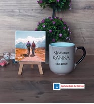 Kankaya Hediye Fotoğraflı Dekoratif Taş, Kupa Bardak Beyaz Hediye (Model 10)