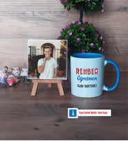 Rehber Öğretmen Fotoğraflı Dekoratif Taş, Kupa Bardak Beyaz Hediye (Model 4)