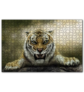 Cakapuzzle Kükreyen Kaplan Artwork  Puzzle Yapboz MDF (Ahşap) (500 Parça)