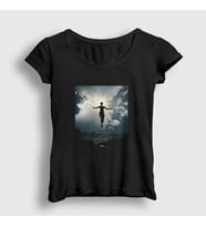 Presmono Kadın Beyaz Raised By Wolves Dizi T-Shirt 424748tt (Siyah)