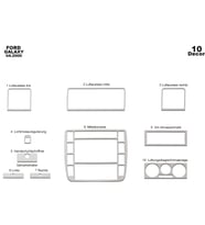 Meriç® Ford Galaxy Ön Torpido Kaplama Maun 10 Parça 2000-2009 (Alüminyum)
